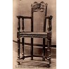 Carte postale ancienne Musée de Cluny Chaise à Bras mobilier médiéval