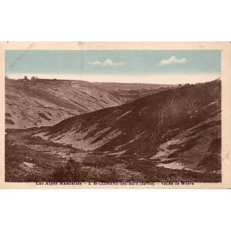 Carte postale ancienne Saint-Léonard-des-Bois Vallée de Misère