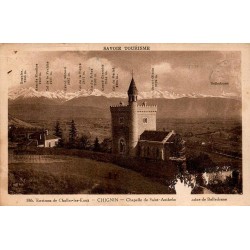 Carte postale ancienne Chignin Chapelle de Saint-Anthelme Domaine de Belledonne