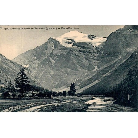 Carte postale ancienne Alvéole et Pointe de Charbonnel Haute-Maurienne