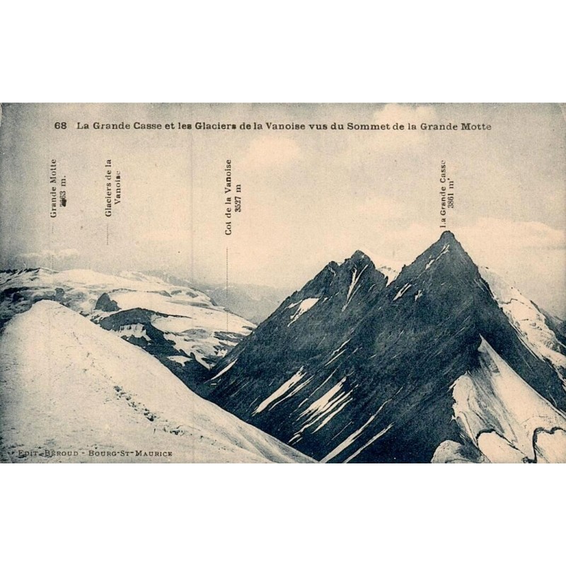 Carte postale ancienne La Grande Casse et glaciers de la Vanoise