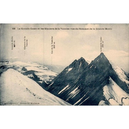 Carte postale ancienne La Grande Casse et glaciers de la Vanoise