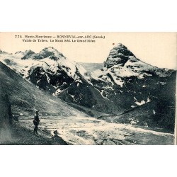 Carte postale ancienne Bonneval-sur-Arc vallée de Trévie Mont Séti Grand Méan