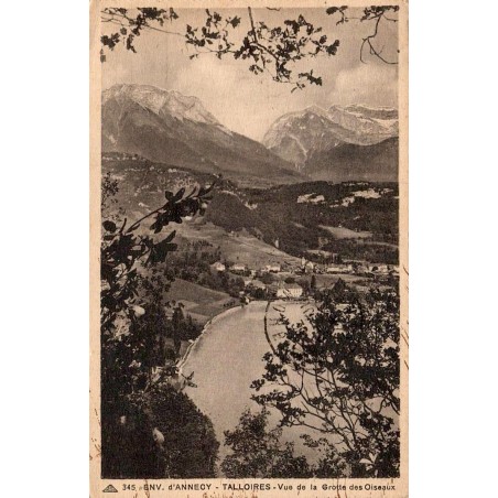Carte postale ancienne Talloires vue de la Grotte des Oiseaux lac d’Annecy