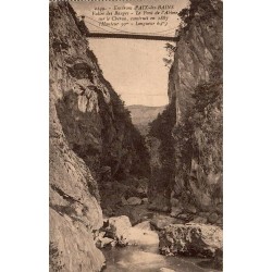 Carte postale ancienne Pont de l’Abîme sur le Chéran Vallée des Bauges