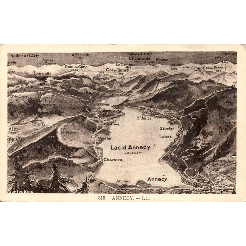 Carte postale ancienne Annecy Haute-Savoie édition LL