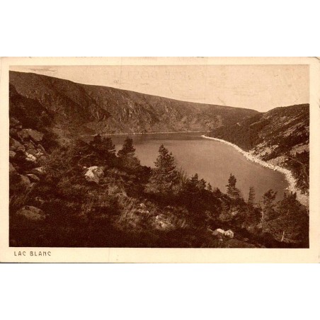 Carte postale ancienne Lac Blanc paysage de montagne et lac d’altitude