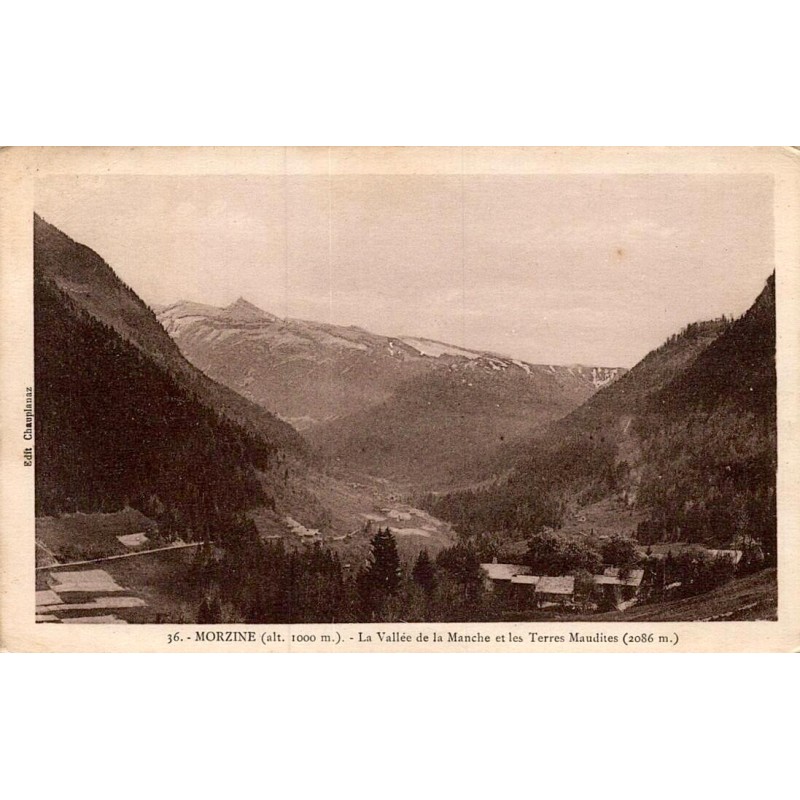 Carte postale ancienne Morzine Vallée de la Manche et les Terres Maudites Haute-Savoie