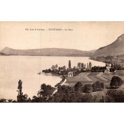 Carte postale ancienne lac d’Annecy Menthon la baie Haute-Savoie
