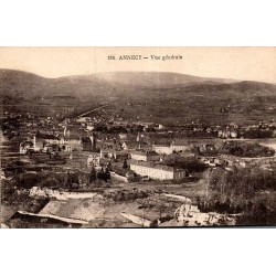Carte postale ancienne Annecy vue générale lac d’Annecy Haute-Savoie