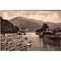Carte postale ancienne Annecy le Port et le Mont Veyrier Haute-Savoie