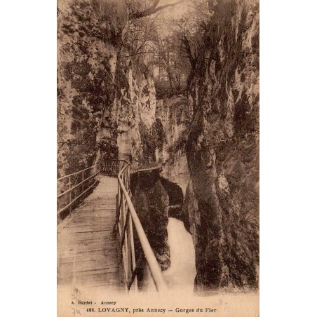Carte postale ancienne Lovagny près d’Annecy Gorges du Fier n°406