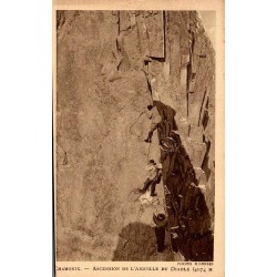 Carte postale ancienne Chamonix ascension de l’Aiguille du Diable 4074 m