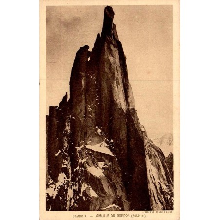 Carte postale ancienne Chamonix Aiguille du Grépon 3482 m massif du Mont-Blanc