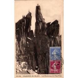 Carte postale ancienne Chamonix Mont-Blanc Les Clochetons du Plan-Praz N.D. 344