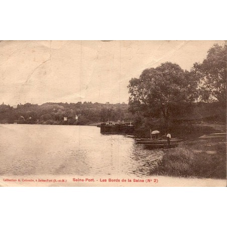 Carte postale ancienne Seine-Port les bords de la Seine n°2