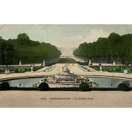 Carte postale ancienne Versailles Le Tapis Vert n°916
