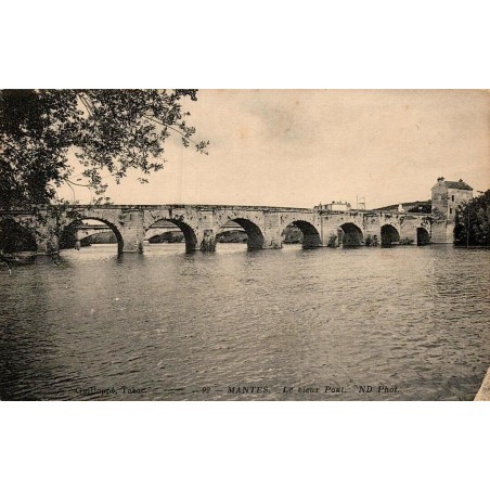 Carte Postale Ancienne  -  MANTES - Le Vieux Pont - Yvelines