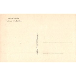 Carte postale ancienne Lourdes – Intérieur de la Basilique