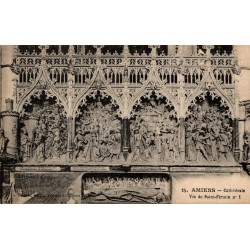 Carte postale ancienne Amiens Cathédrale Vie de Saint Firmin N1 Somme