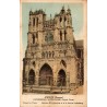 Carte postale ancienne d’Amiens dans la Somme montrant la façade ouest de la cathédrale Notre-Dame