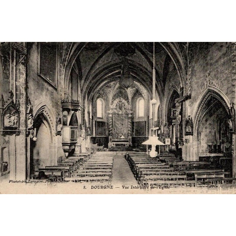 8 - DOURGNE - Vue intérieure de l’Église