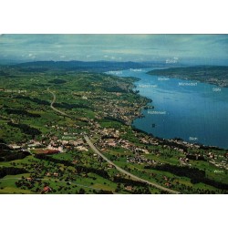 Carte postale ancienne Zürichsee Wollerau Richterswil Wädenswil Suisse