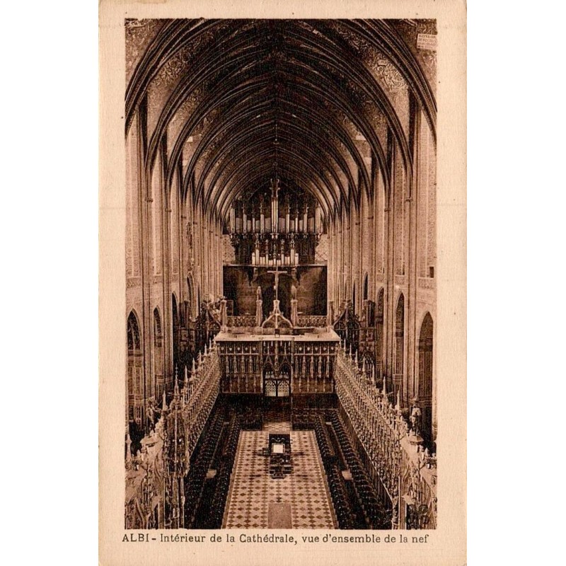 ALBI - Intérieur de la Cathédrale -  Vue d'ensemble de la Nef