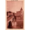 Carte postale ancienne de Brassac dans le Tarn montrant le pont et le château