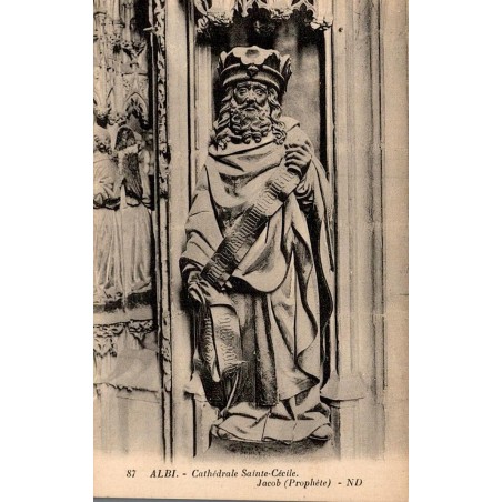 Carte postale ancienne d’Albi dans le Tarn montrant Jacob Prophète de la cathédrale Sainte-Cécile