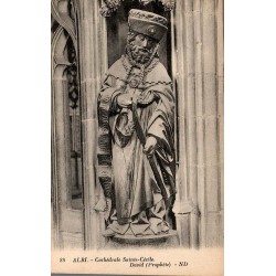 Carte postale ancienne d’Albi dans le Tarn montrant David Prophète de la cathédrale Sainte-Cécile