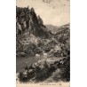 Carte postale ancienne des Vignes en Lozère montrant la sortie du Pas des Soucis dans les Gorges du Tarn