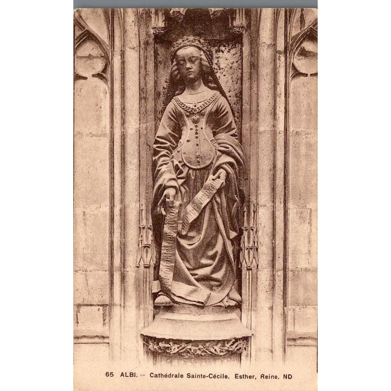 Carte postale ancienne Albi Cathédrale Sainte-Cécile Esther Reine ND