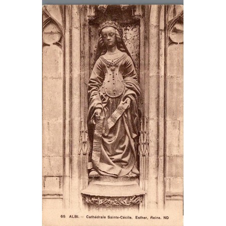 Carte postale ancienne Albi Cathédrale Sainte-Cécile Esther Reine ND