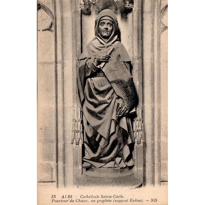 53 - ALBI - Cathédrale Sainte Cécile - Pourtour du Chœur, un Prophète (supposé Esdras) - ND