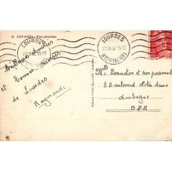 Carte postale ancienne Lourdes – Vue générale