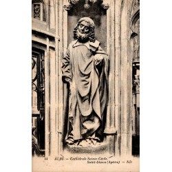 Carte postale ancienne Albi Cathédrale Sainte-Cécile Saint Simon Apôtre ND