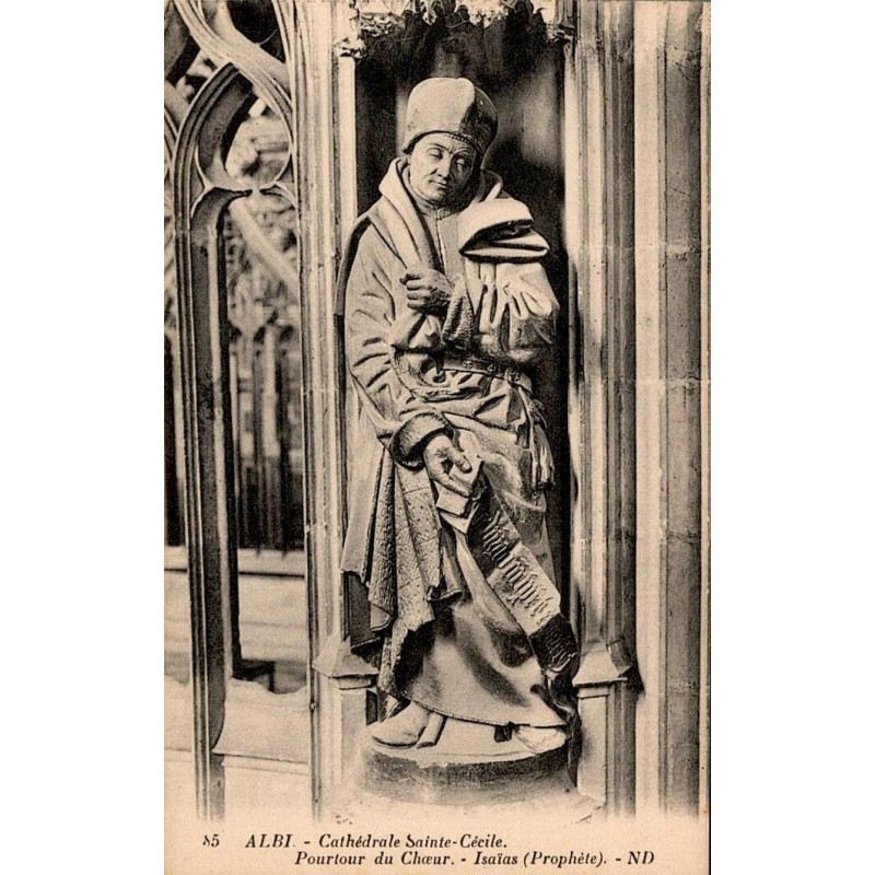 Carte postale ancienne Albi Cathédrale Sainte-Cécile Prophète Isaïas ND
