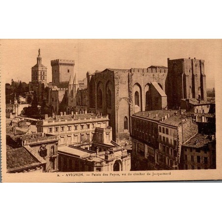 Carte Postale Ancienne Avignon Vaucluse 84 Palais des Papes Vu du Clocher de Jacquemard