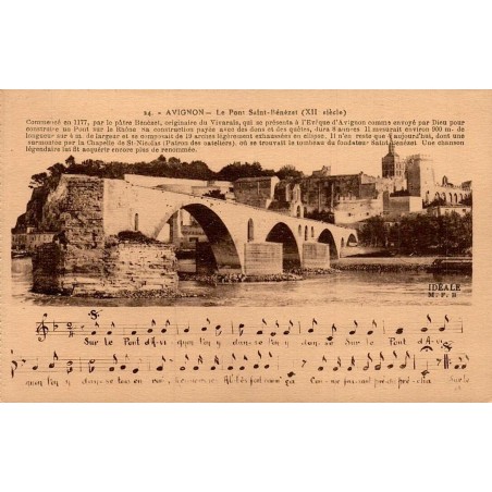 Carte postale ancienne Avignon Pont Saint-Bénézet Vaucluse