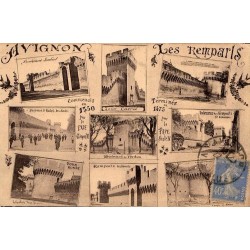 Carte postale ancienne Avignon Multivues Les Remparts