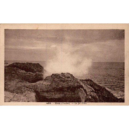 Carte postale ancienne Sion-sur-l'Océan Le Jet d'Eau Vendée