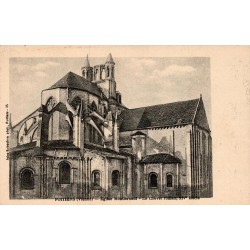 Carte postale ancienne Poitiers Église Montierneuf Le Chevet Roman