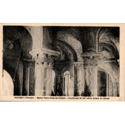 Carte postale ancienne Poitiers Notre-Dame-la-Grande Chapiteaux du XIIe siècle
