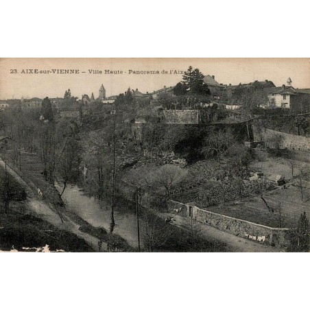 Carte postale ancienne Aixe-sur-Vienne Ville Haute Panorama d’Aixe Haute-Vienne 87