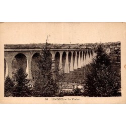 Carte postale ancienne Limoges Le Viaduc Haute-Vienne 87