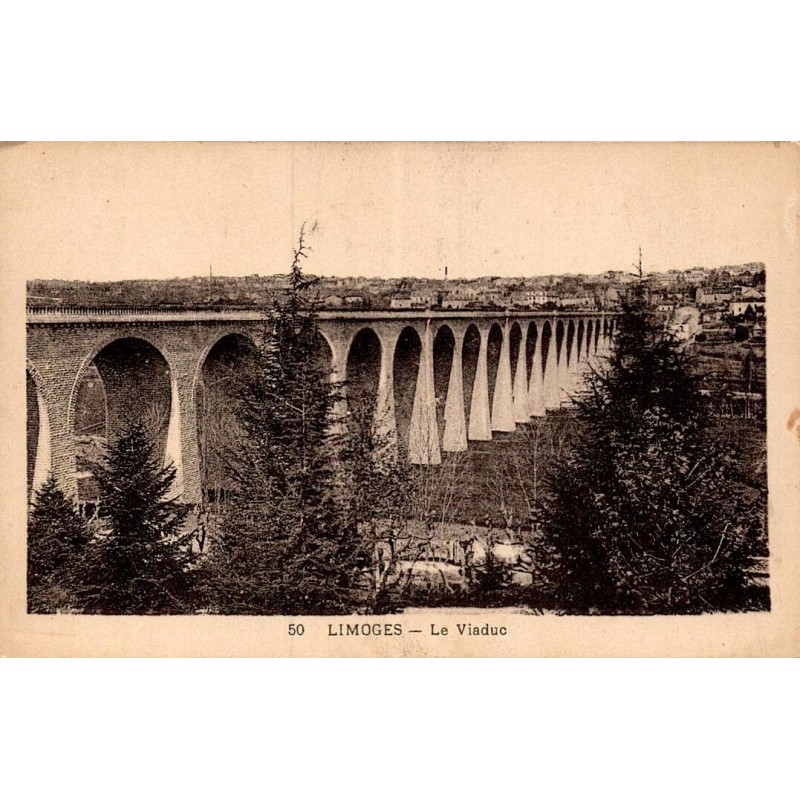 Carte postale ancienne Limoges Le Viaduc Haute-Vienne 87