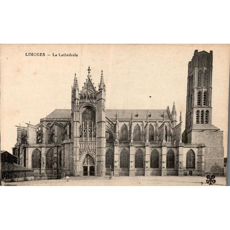 Carte postale ancienne Limoges La Cathédrale Saint-Étienne Haute-Vienne 87