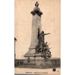 Carte postale ancienne Limoges Monument des Mobiles Haute-Vienne 87