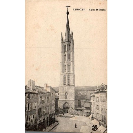 Carte postale ancienne Limoges Église Saint-Michel-des-Lions Haute-Vienne 87